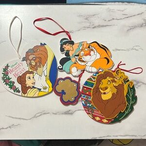 Disney Handcrafted Kurt Adler Bundle of 3 Ornaments